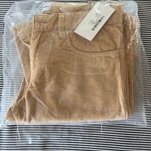 1970s style flare latte courderoy pants